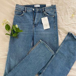Zara Split High Rise Jeans